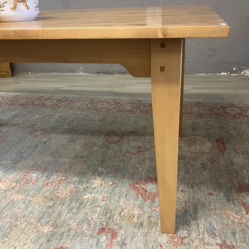 Wooden Rectangular Extension Dining Table With Single Extension. H75 W159.5 / 216.5 D95cm Image 1++