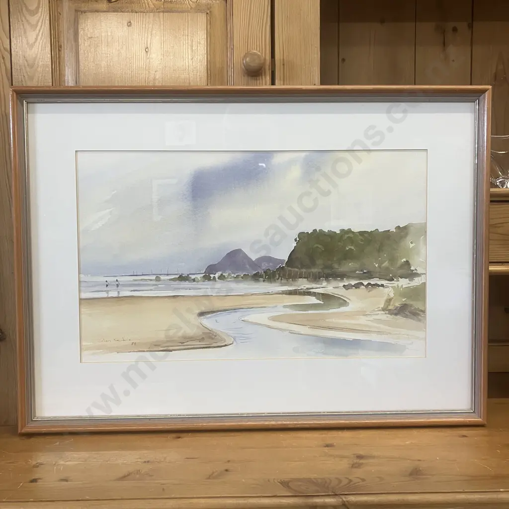 Brian Kehoe Yeppoon Central Queensland Beach Watercolour Signed & Framed. 52 x 72cm Image 1++