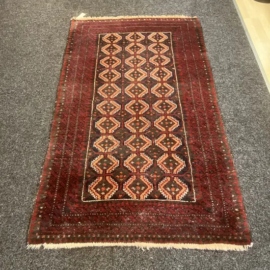 Persian Balouche Tribal Red Ground Rug 205 x 112cm