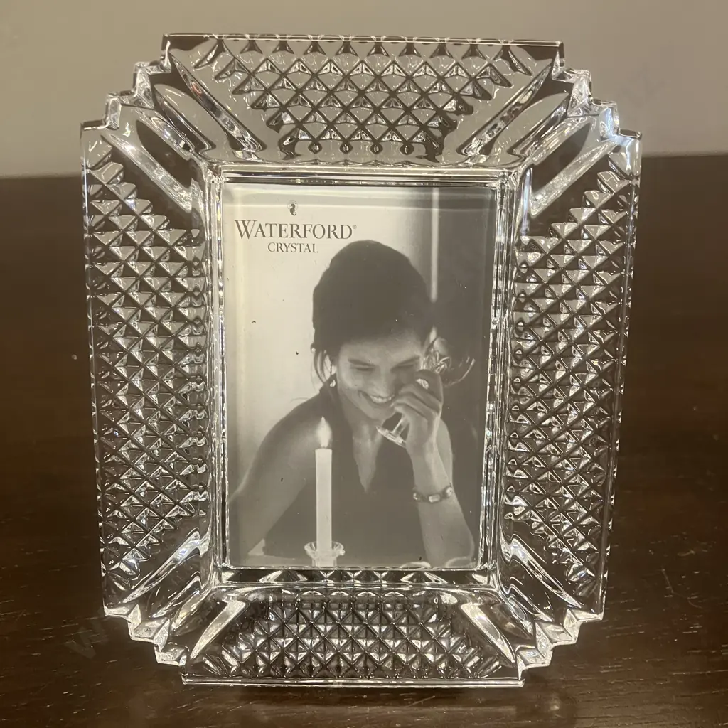 Stunning Waterford Crystal Photo Frame in the “Makefield” Pattern. 12.5 x 10cm Image 1++