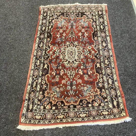 Persian Rug - Blacks, Reds & Blues 153 x 92cm