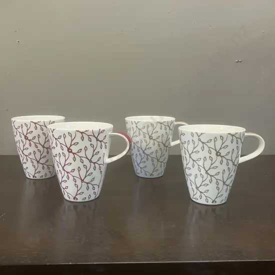 Four x Villeroy & Boch Caffe Club Porcelain Mugs