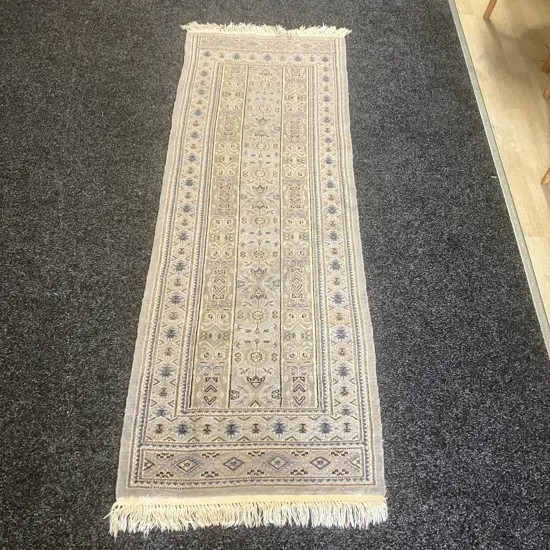 Floor Runner - Grey & Blue Tones 192 x 66cm