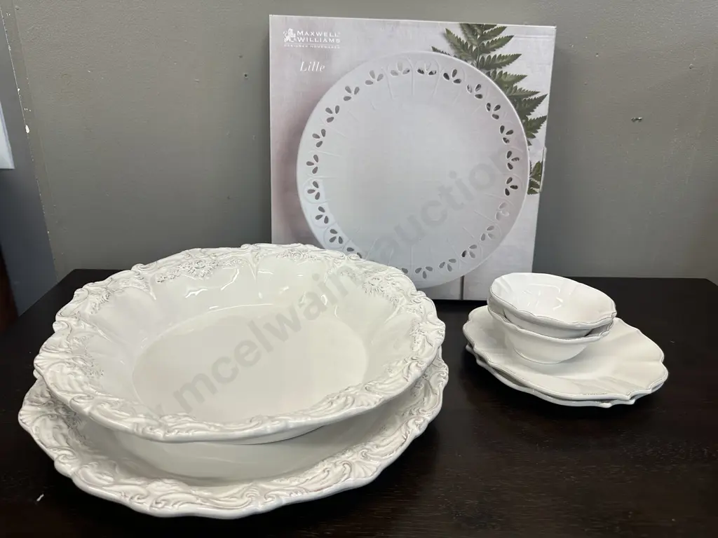 French Country Collections Items Including Platters, Bowls Etc With Maxwell Williams Lille Round Platter Boxed Image 1++