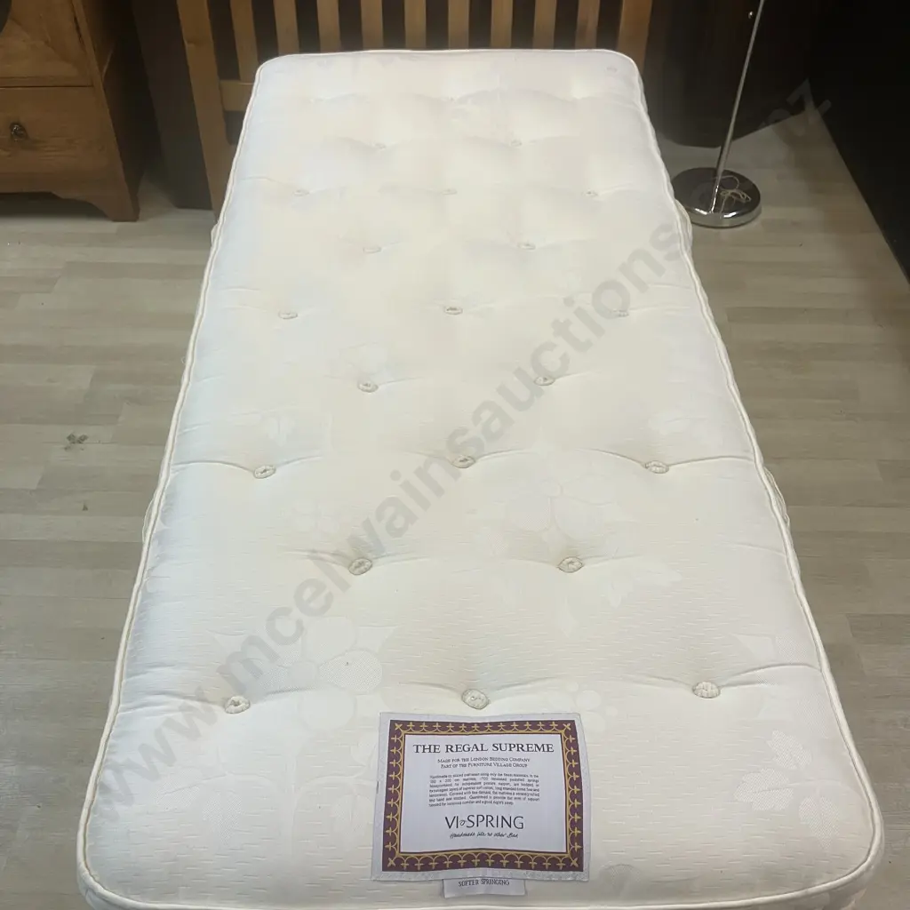 London Bedding Co The Regal Supreme VI-Spring Single Mattress & Base On Wheels Image 1++