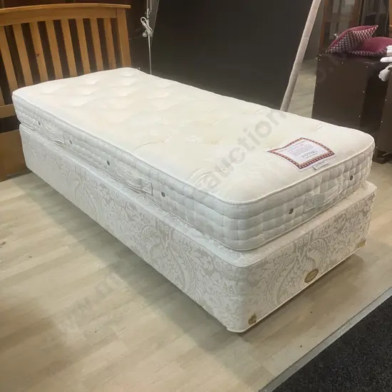 London Bedding Co The Regal Supreme VI-Spring Single Mattress & Base On Wheels
