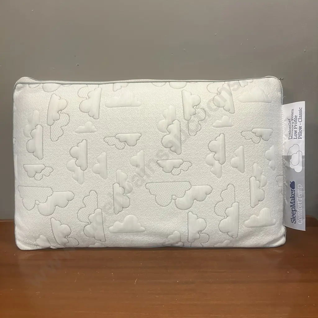Sleepmaker ComfortTemp Fusion Gel Memory Foam Low Profile Pillow - Classic Image 1++