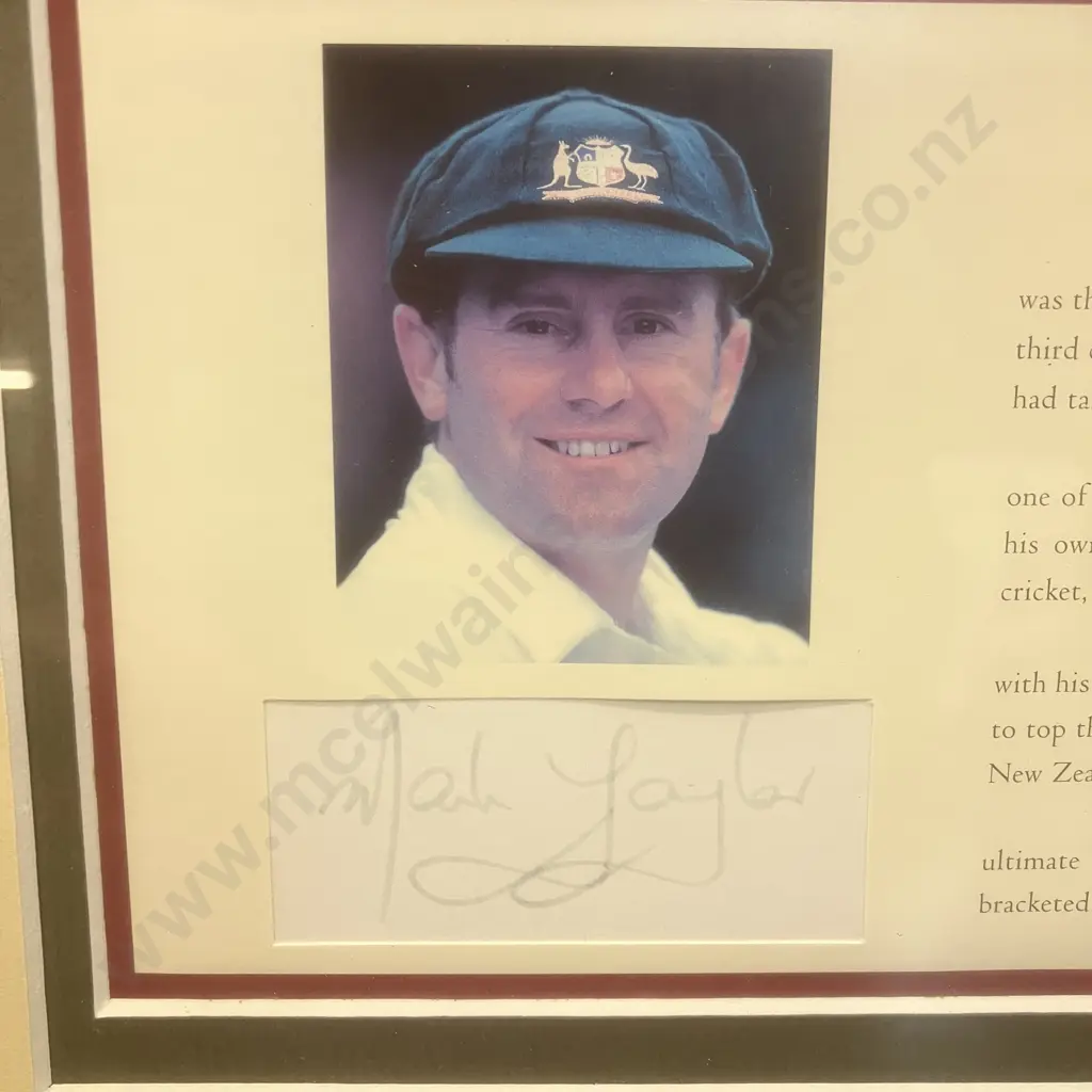 Taylor Joins Bradman 'A Unique moment in Cricketing History' - 871 / 1500 Signed Limited Edition. 58 x 48cm Image 1++