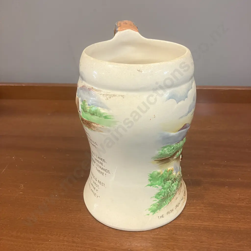 A Crown Devon Fielding's The Irish Jaunting Car Killarney Musical Tankard Made In England - Working Abit. H17cm Image 1++