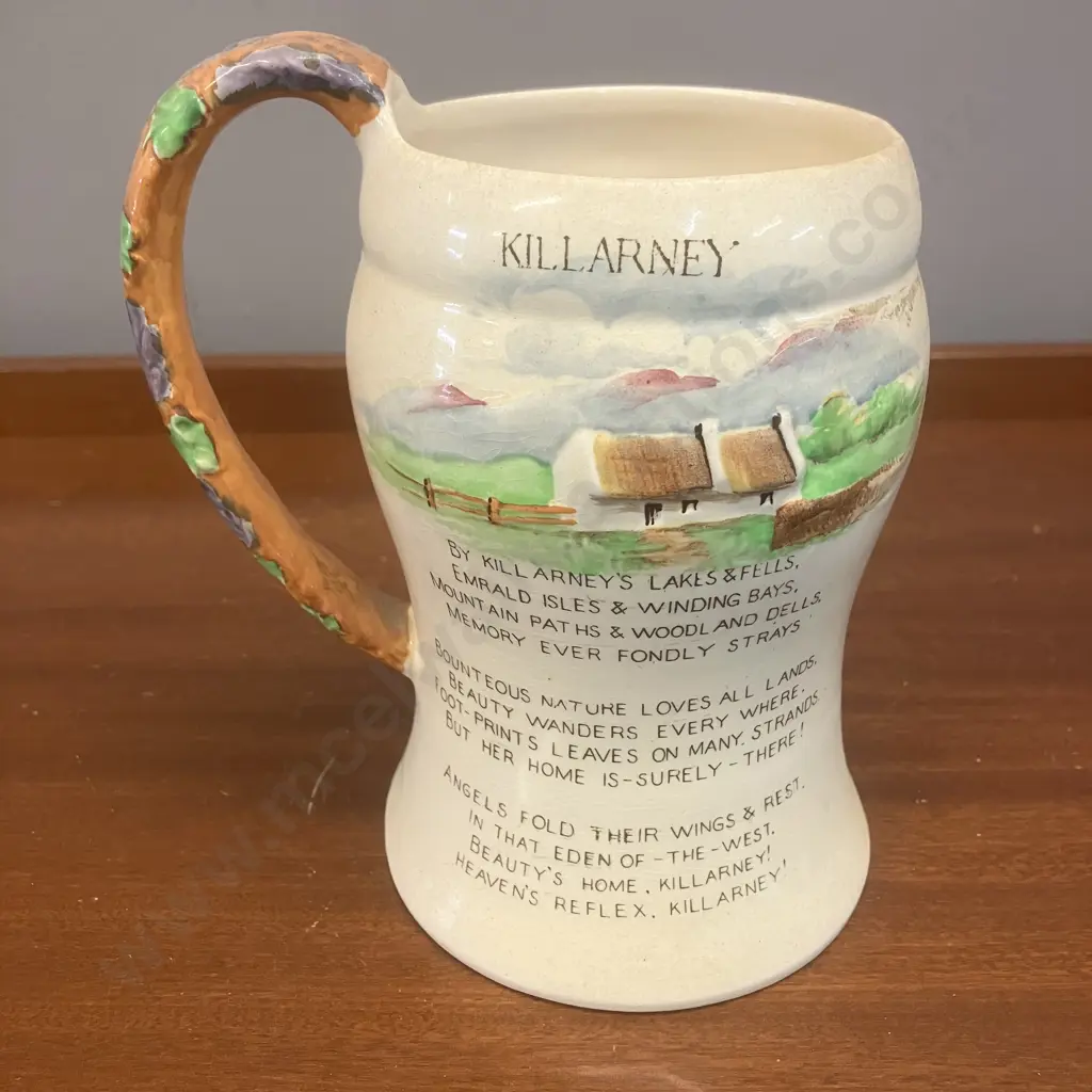 A Crown Devon Fielding's The Irish Jaunting Car Killarney Musical Tankard Made In England - Working Abit. H17cm Image 1++