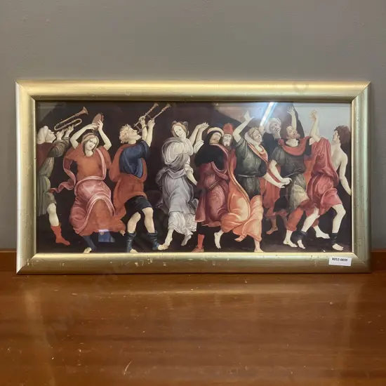Framed Print from 'Follower of Filippino Lippi The Worship of The Egyptian Bull God, Apis'. 27 x 50cm