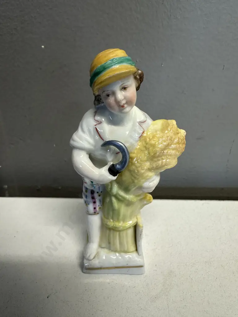 Antique Painted Figurine Augustus H10.5cm. Image 1++