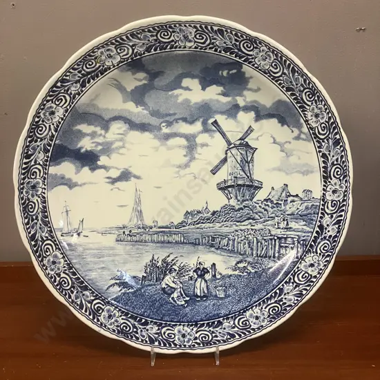 Royal Sphinx Boch Delfts Large Wall Plate. Dia 39cm