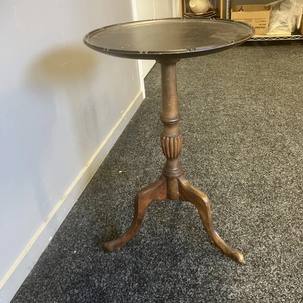 George lll Style mahogany Tripod Occasional Table. 56 x 35cm Image 1++