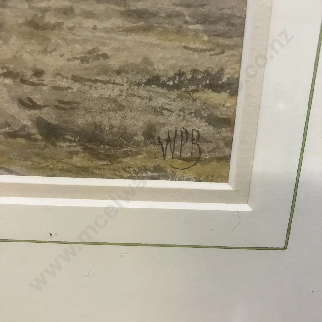 William Parkes Bonnington Original Watercolour - Figures In The Fields. Signed. 34.5 x 52cm Image 1++