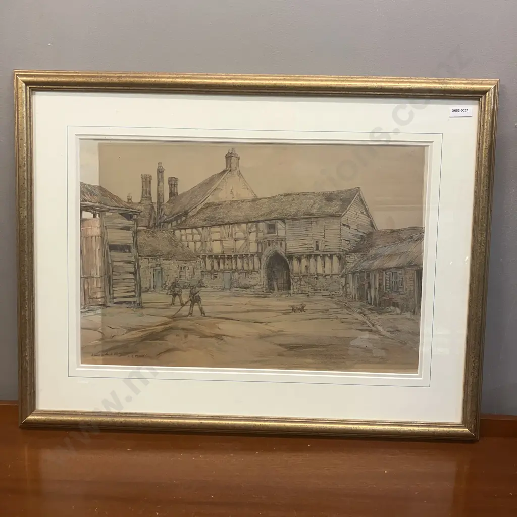 John Charles Moody Original Watercolour - Welbeck Abbey. Signed. 51 x 67cm Image 1++