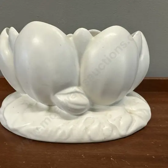 English Royal Staffordshire By Clarice Cliff Water Lily/Lotus Vase #973 H12,W22cm.