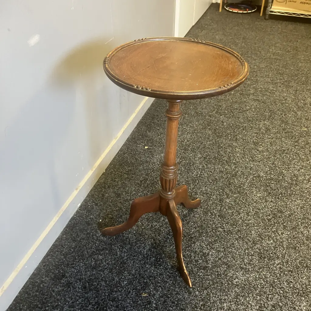 George lll Style mahogany Tripod Occasional Table. 54 x 29.5cm Image 1++