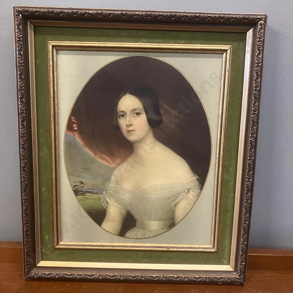 Vintage 'Comtesse D'Orsay' by Kobel - This is a Bewdley Picture Framed by G.W.Dowling (1947) Ltd Wellington. 38 x 32.5cm Image 1++