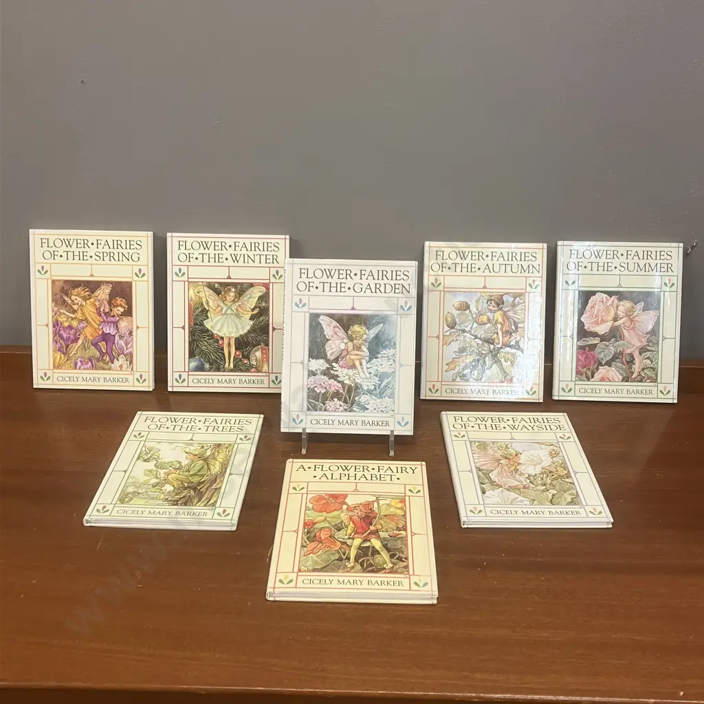 Flower Fairies - Cicely Mary Barker 1990 Complete Collection of 8 Hardback Books With Dust Jackets, Frederick Warne Image 1++