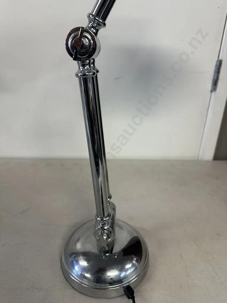Modernist Chrome Desk Lamp Adjustable Arm  Image 1++