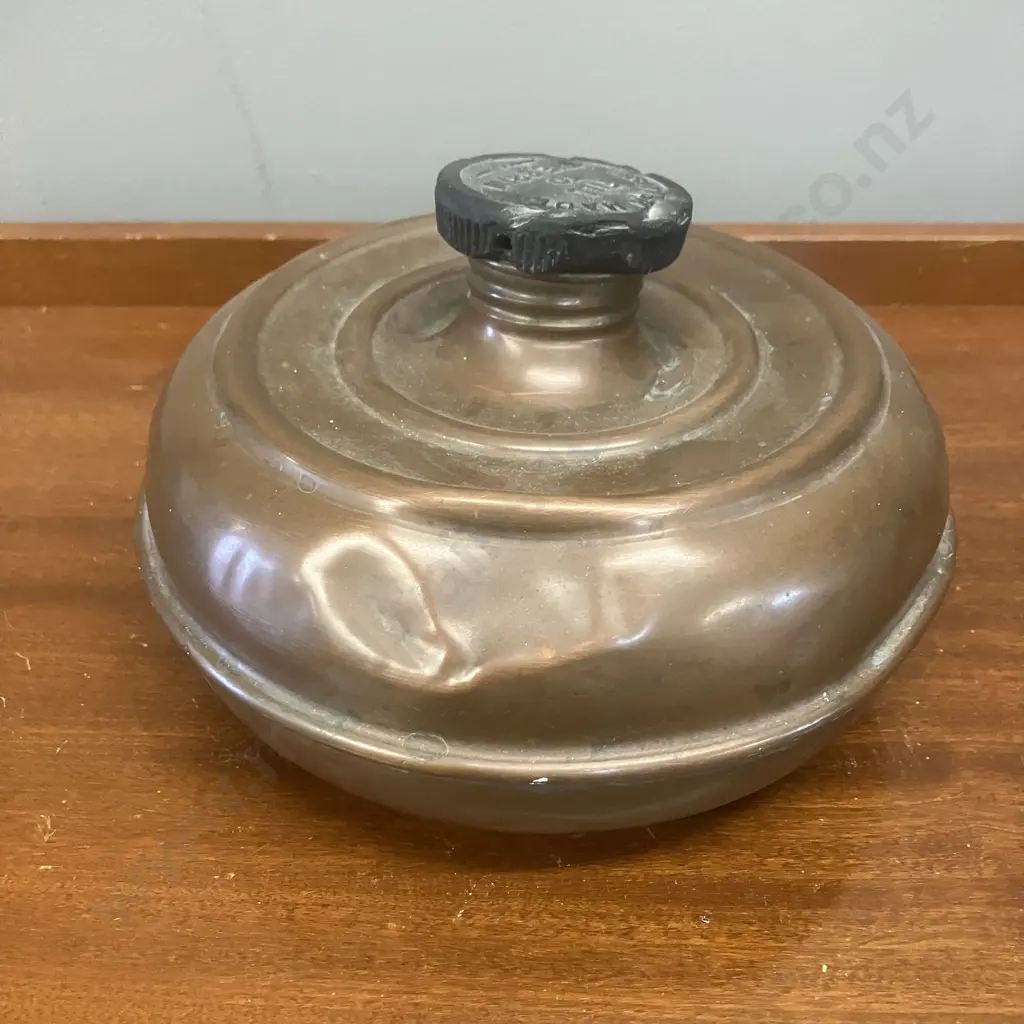 Antique English Copper Hot Water Bottle / Bed Warmer Image 1++