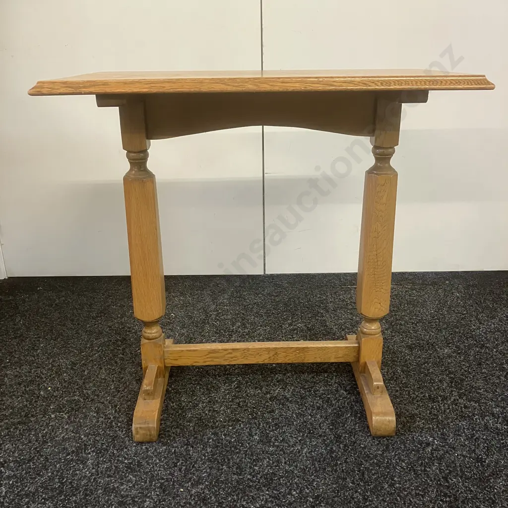 New Zealand Oak Refectory Table (Top Split). H65 W68 D37.5cm Image 1++