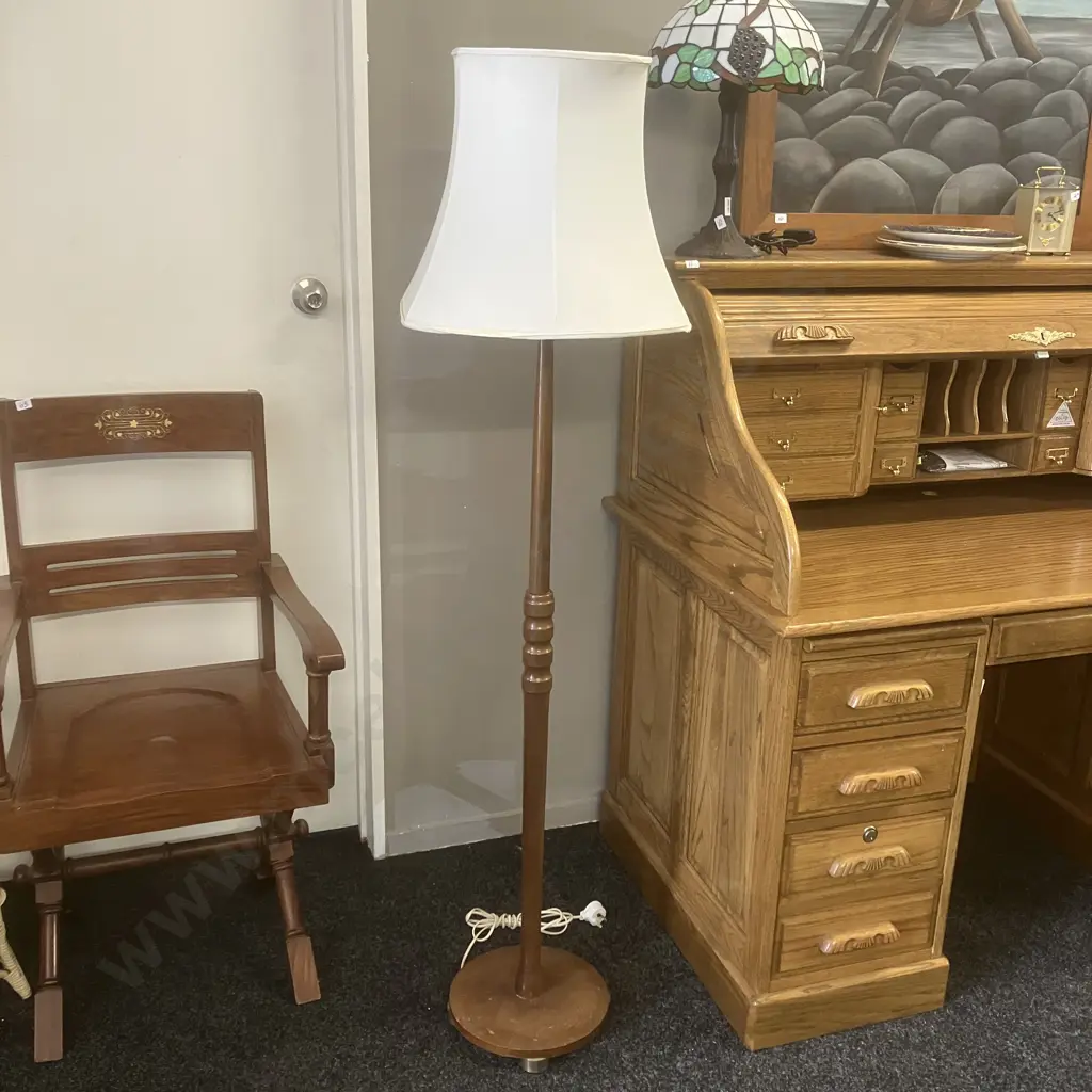 Retro Scandinavian Style Floor Lamp. H155cm (Shade As Found) Image 1++