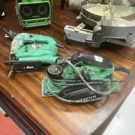Hitachi Koki 82mm 580W Electric Planer P20ST & Hitachi Koki 65mm Jigsaw FCJ65V3