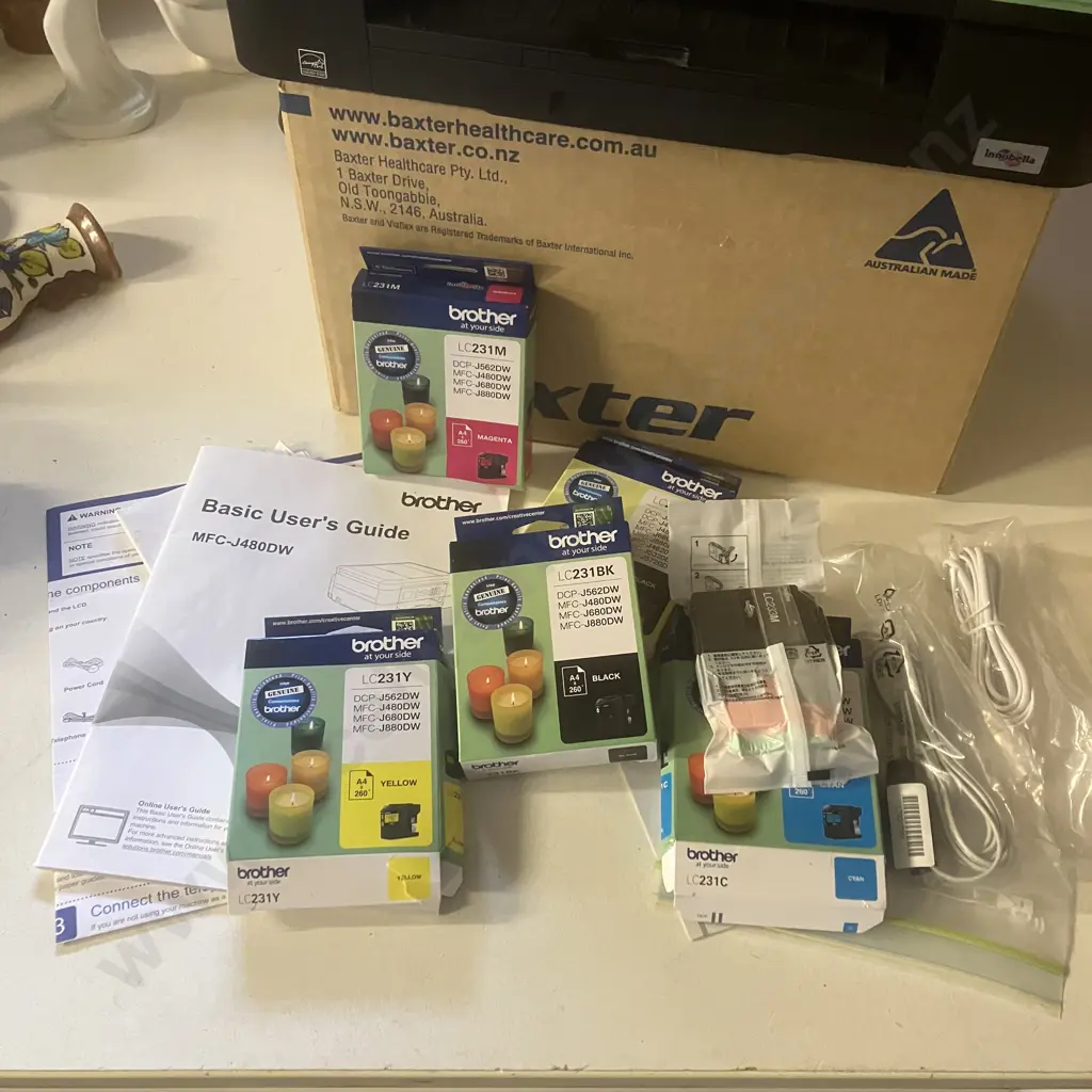 Brother MFC-J480DW Printer, Manual, Ink Cartridges Etc Image 1++