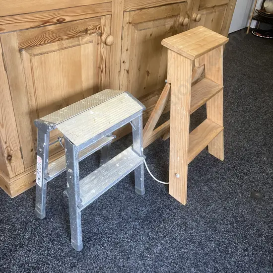 Hailo Step-Ke 2 Step & 67cm Wooden Stepladder