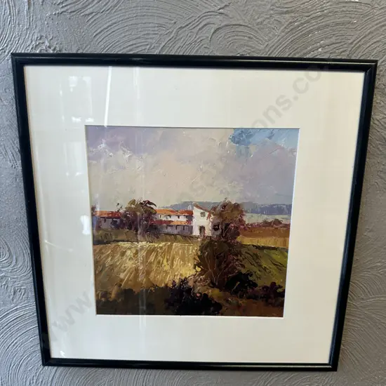 Wayne Sinclair "Tuscan Vineyards" Signed Original, Framed 41 x 41cm