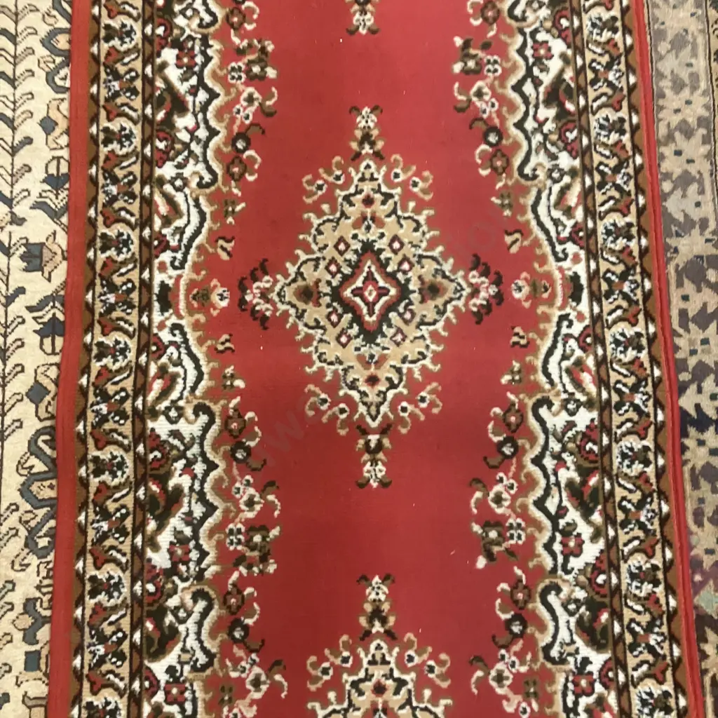 Green & Red Polypropylene Carpet Runners X 2. 80 x 250 Image 1++