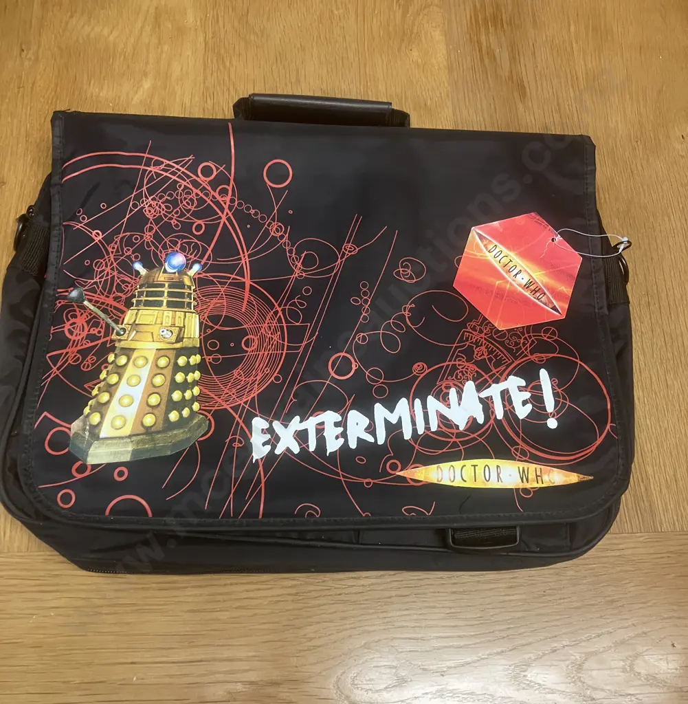 Doctor Who Dalek "Exterminate" Laptop Bag - BBC Official Doctor Who As New With Tag Image 1++