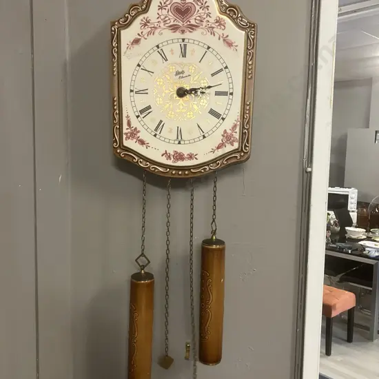 Vintage German Schatz Elexacta Porcelain / Enamel? Wall Clock