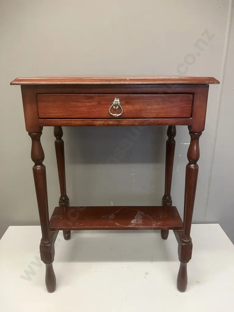 Side Table With Single Drawer. H69 W51 D35cm Image 1++