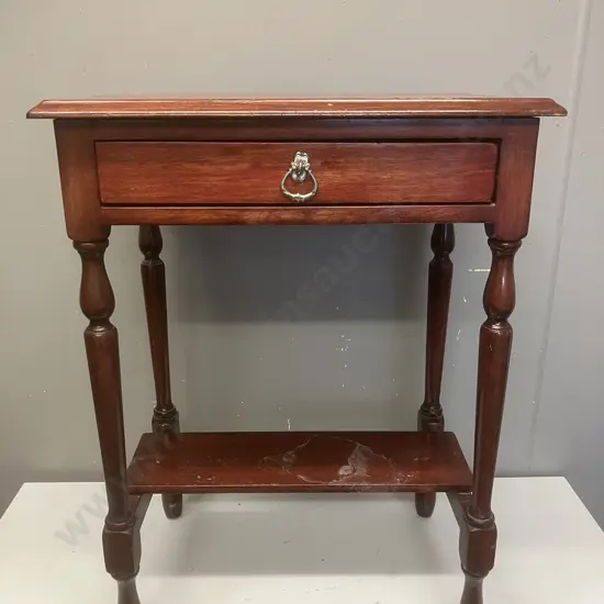 Side Table With Single Drawer. H69 W51 D35cm