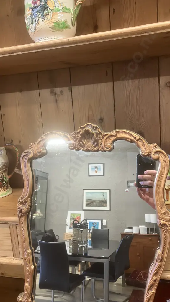 Ornate Gilt Wall Mirror. 61 x 36.5cm Image 1++