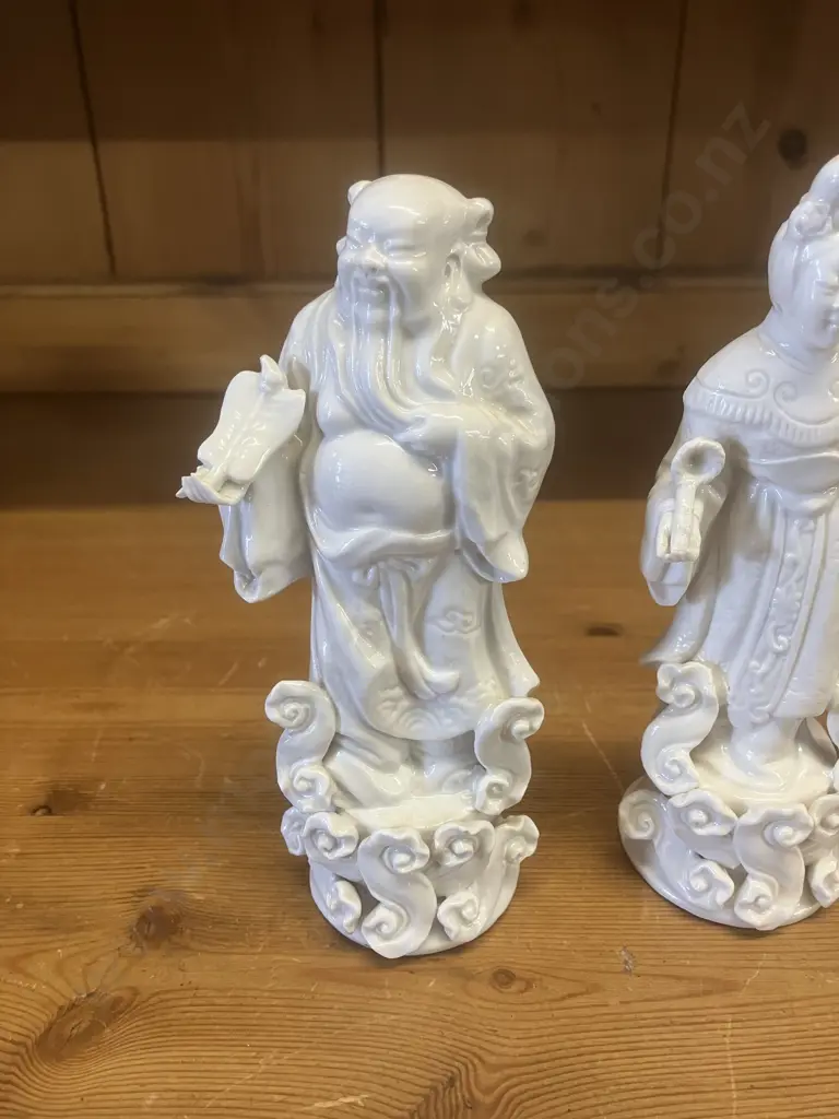 Chinese Blanc De Chine Porcelain Figural Group of the Eight Immortals. H16cm Image 1++