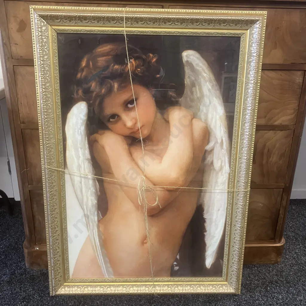 Large Cupidon Poster Glazed & Framed (Frame Coming Apart). 104 x 74cm Image 1++