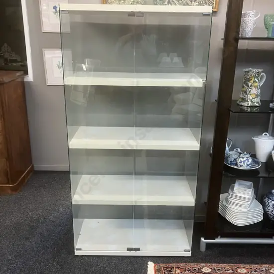 Glass Double Door Display Cabinet. H162 W81 D39.5cm