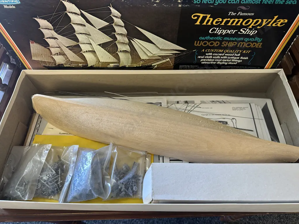 Thermopylae Flipper Ship Wood Ship Model 19.5" x 31"  Image 1++