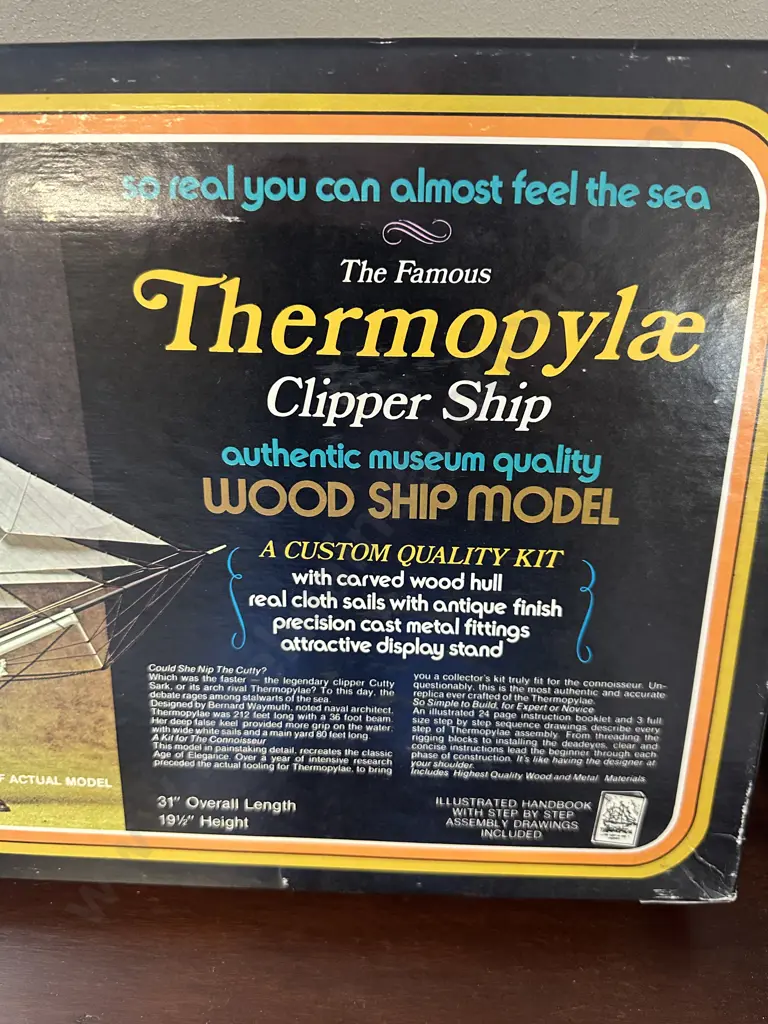 Thermopylae Flipper Ship Wood Ship Model 19.5" x 31"  Image 1++
