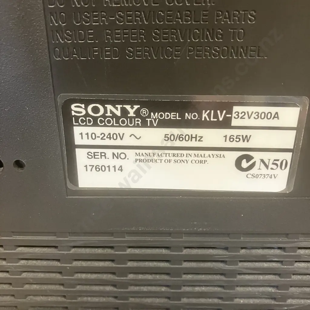 Sony 32" LCD TV Model KLV-32V300A With Remote Control Image 1++