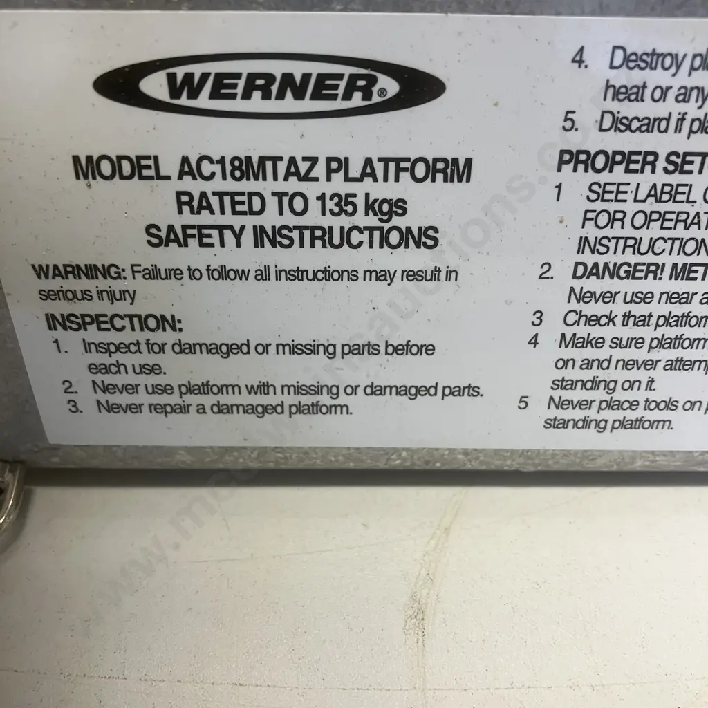 Platform for MT Ladders AC18MT Image 1++