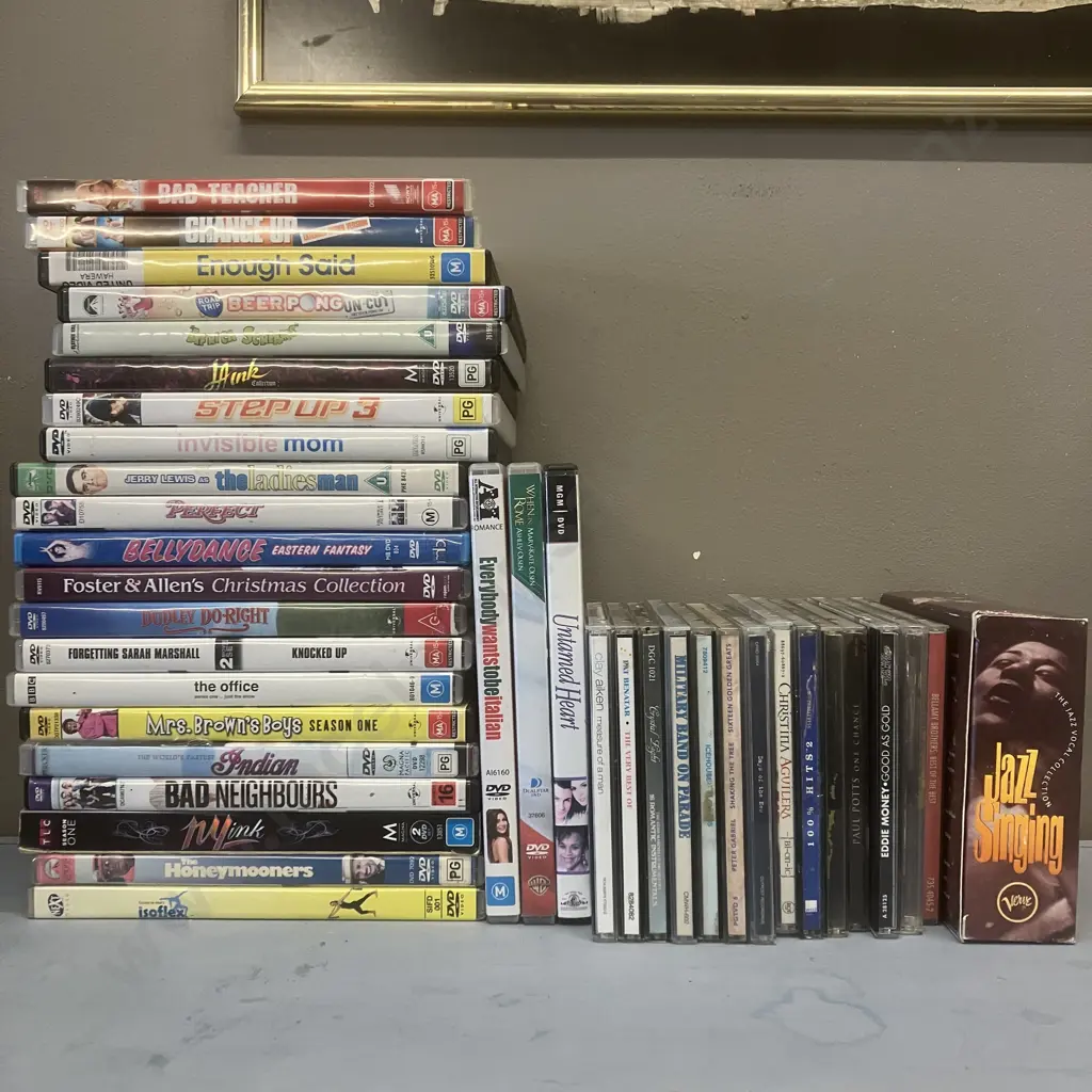 DVD's  x 24 With Assorted CDs Image 1++
