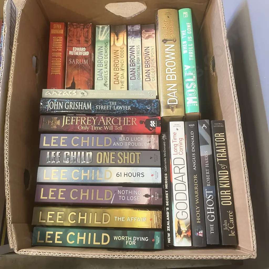 Box Lot Assorted Books Image 1++