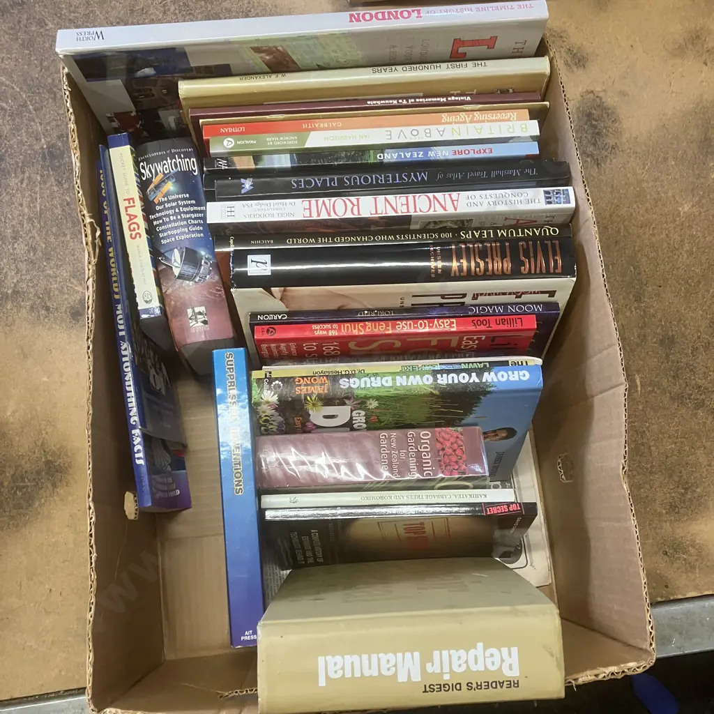 Box Lot Assorted Books Image 1++