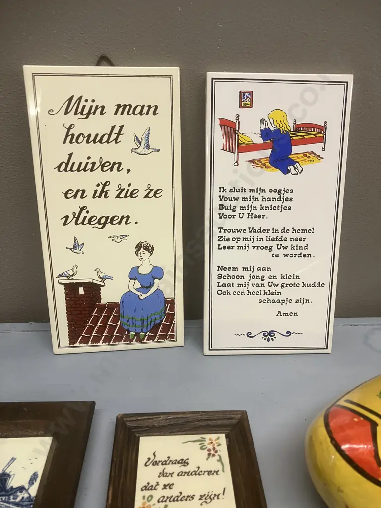 Selection Of Dutch Items Including Shoes & Wall Art Image 1++