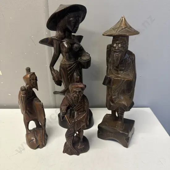 Selection Of Wooden Carved Figurines